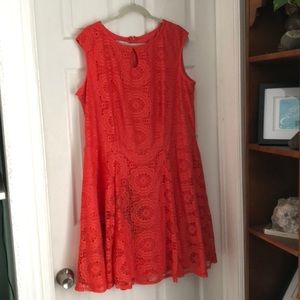 Orange/salmon lace dress